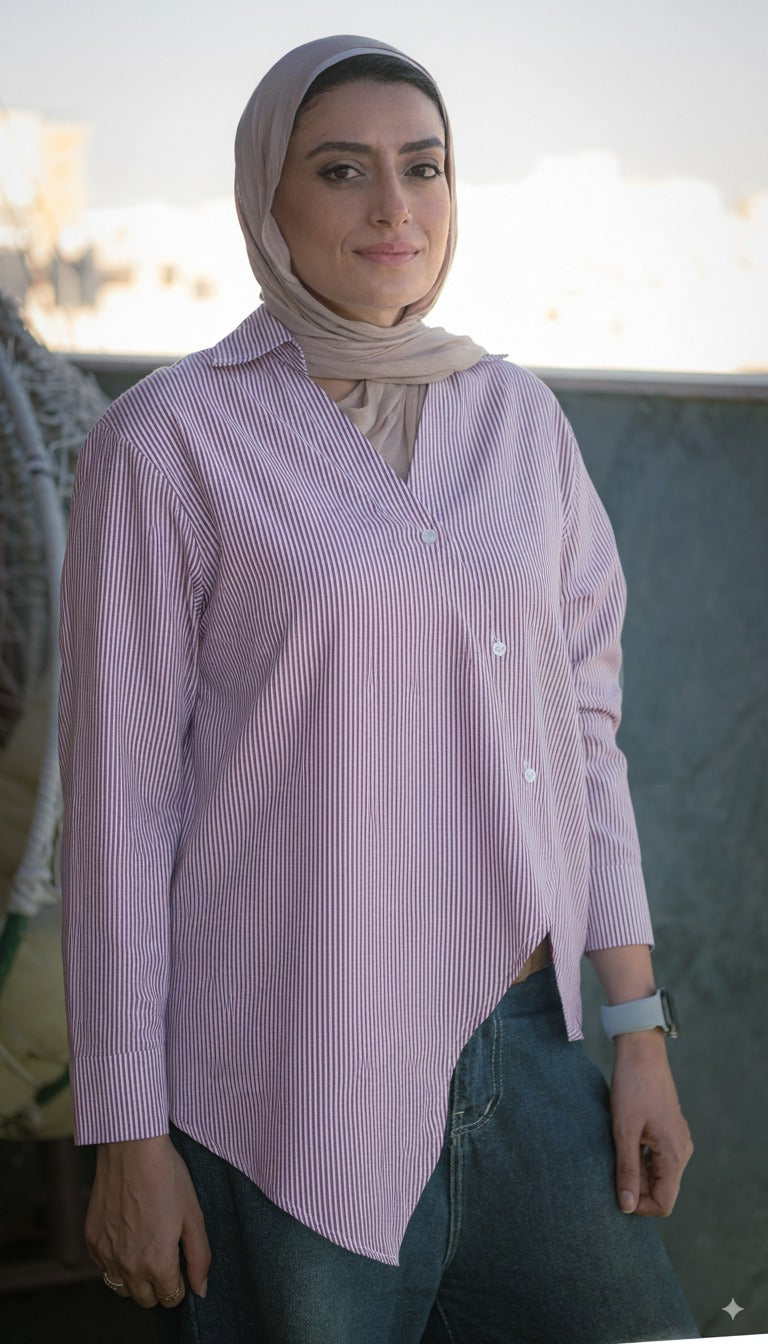 asymmetric shirt