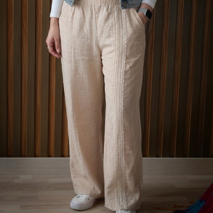 Linen Wide-Legged  Pant