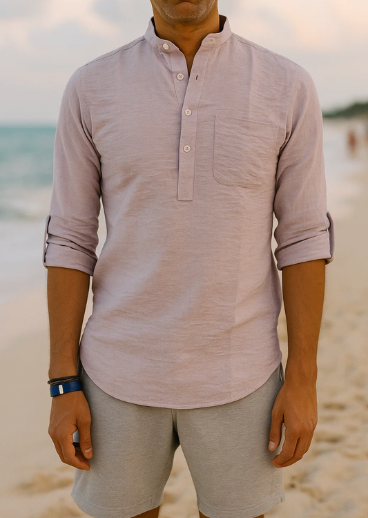 Stand collar shirt